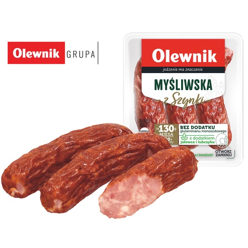 Kookworstjes, grofgehakt, gerookt, gedroogd, met rooksmaak v