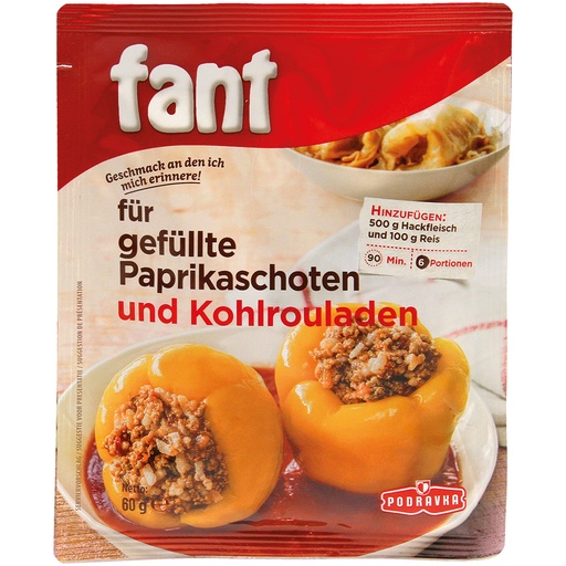 Kruidenmix voor het bereiden van gevulde paprikaschoten en k