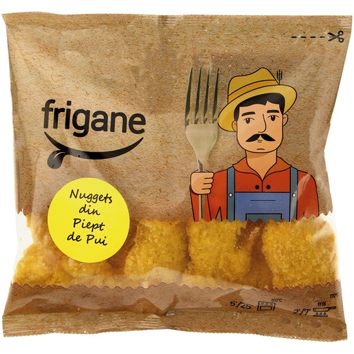 Kipproduct "Frigane" van fijngehakt kippenvlees en kippenvel