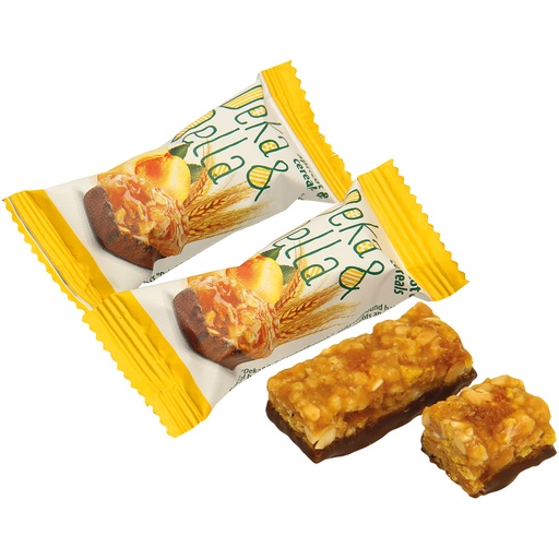 Krokante snoepjes ""Deka&Della"" met pinda's, abrikozenstukj