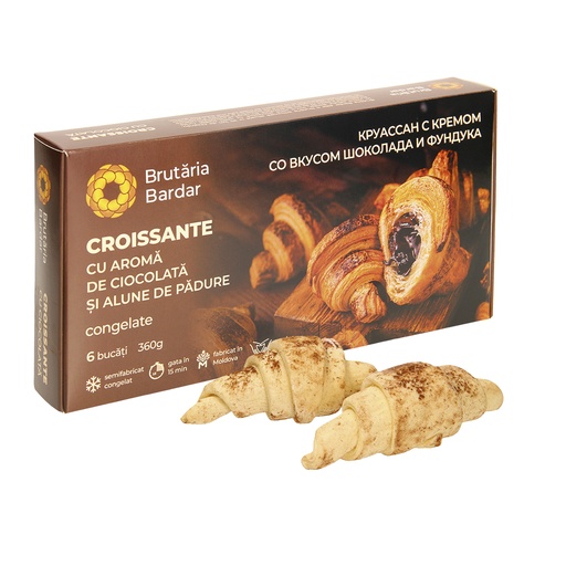 Bladerdeeg met 14% vulling met chocolade-hazelnootsmaak, met