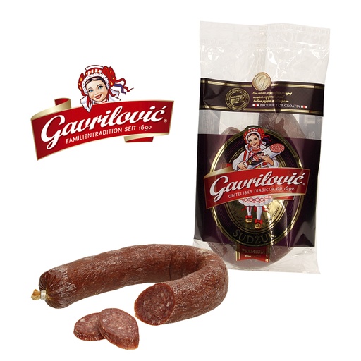 Сырокопченая колбаса из говядины, крупнозернистая, копченая