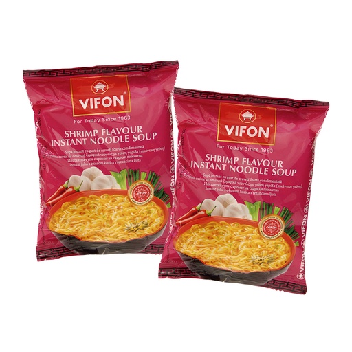 Instant-noedels met garnalensmaak