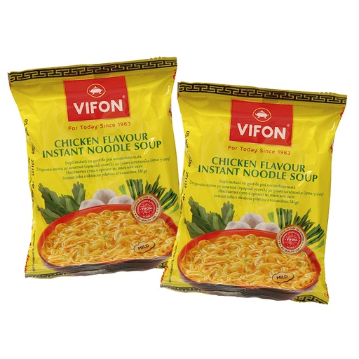 Instant-noedels met kipsmaak