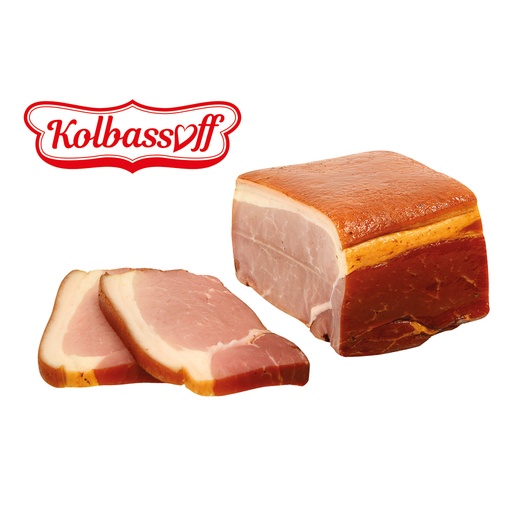 Schenkel met spek, gerookt en gekruid ""Okorok""