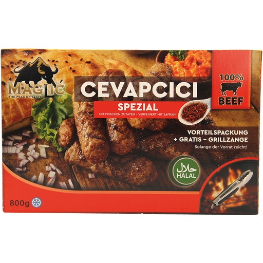 Gekruide gehaktrolletjes van fijngehakt rundvlees "Maglic sp