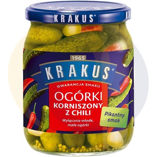 Krakus Augurken met pittige paprika 500g /6st Agros Nova