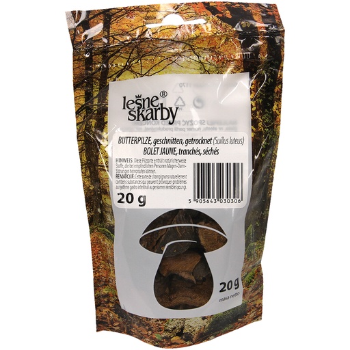 Boterzwam, gesneden, gedroogd