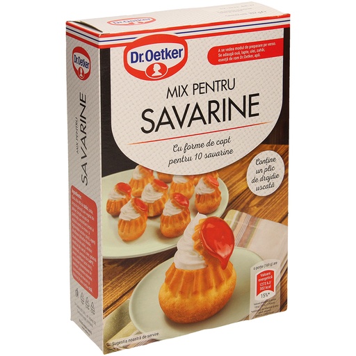 Baksamenstelling voor gistgebak "Savarine"