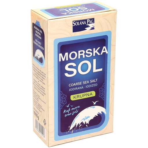 Крупная морская соль, йодированная