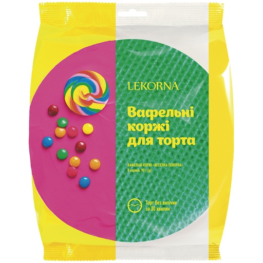 Mix van kleurrijke wafelbladen "Weselka Lekorna"