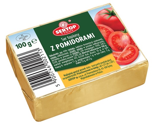 Sertop smeltkaas met tomaten