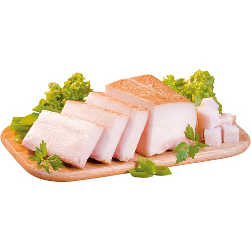 Varkensspek gesneden