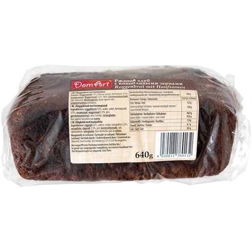 Roggebrood met hennepzaad