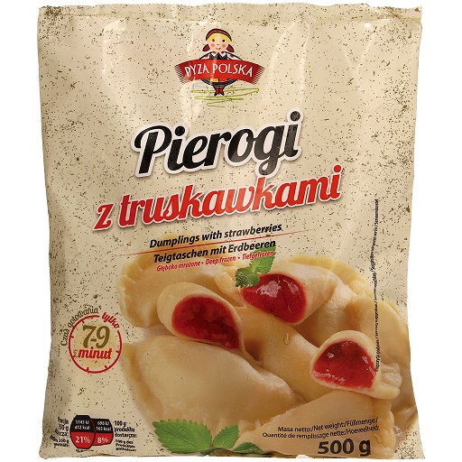 Knoedels met 40% aardbeienvulling, diepgevroren