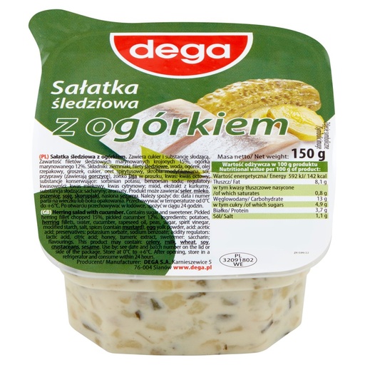 Dega salade met augurken en haring 150g