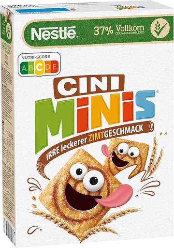 Nestlé cini minis mueslivierkantjes met kaneelsmaak 450 g
