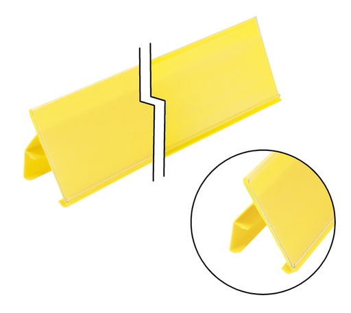 Prijslabel geel met clip 989 mm