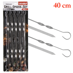 Set spiesen 40 cm, 10 mm breed, roestvrij staal 1,5 mm